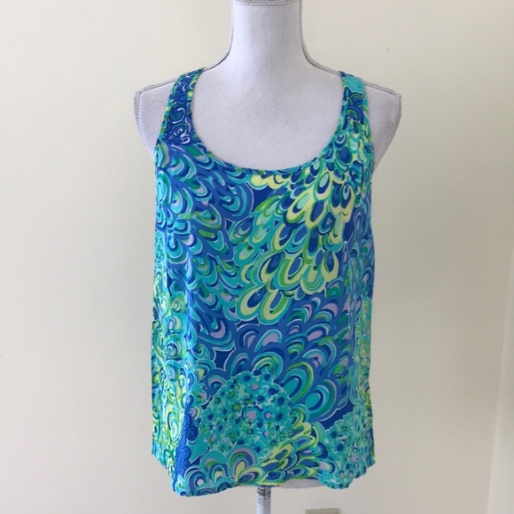 LILLY PULITZER Size S Green Multi Sleeveless Top - Picture 1 of 8